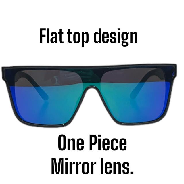 Locs Black Oversized Shield Sunglasses with One piece mirror lens Locs Hardcore Shades Locs-mirrored-wayfarer-flat-top-shield-sunglasses-_14