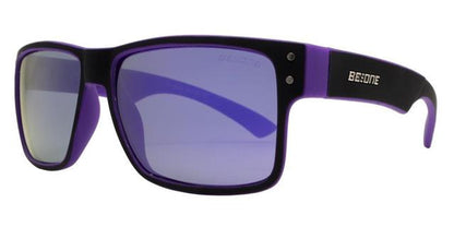 Polarised Designer Kids Sunglasses Classic Square for Boys and Girls Polarized UV400 Lens BeOne PL-J_3003-d Purple Black Purple Mirror Lens