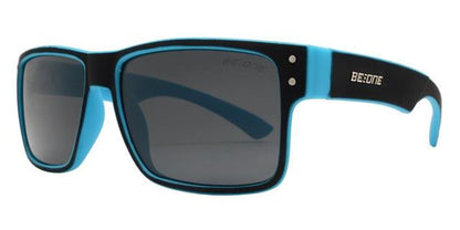 Polarised Designer Kids Sunglasses Classic Square for Boys and Girls Polarized UV400 Lens BeOne PL-J_3003-e Blue Black Smoke Lens