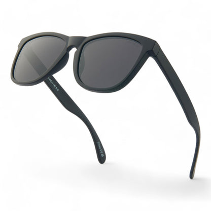 Unisex Classic Polarized Sunglasses BeOne PL3958-wayfarer-polarized-mirror-sunglasses-_7 Matt Black Smoke lens