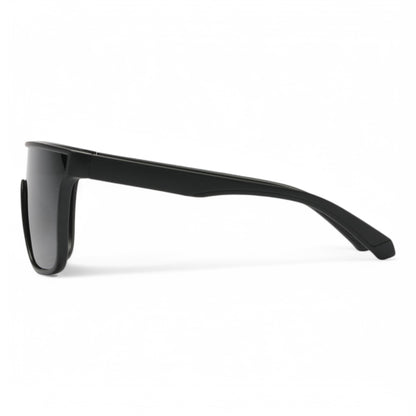 Polarized flat top one-piece lens mirror sunglasses