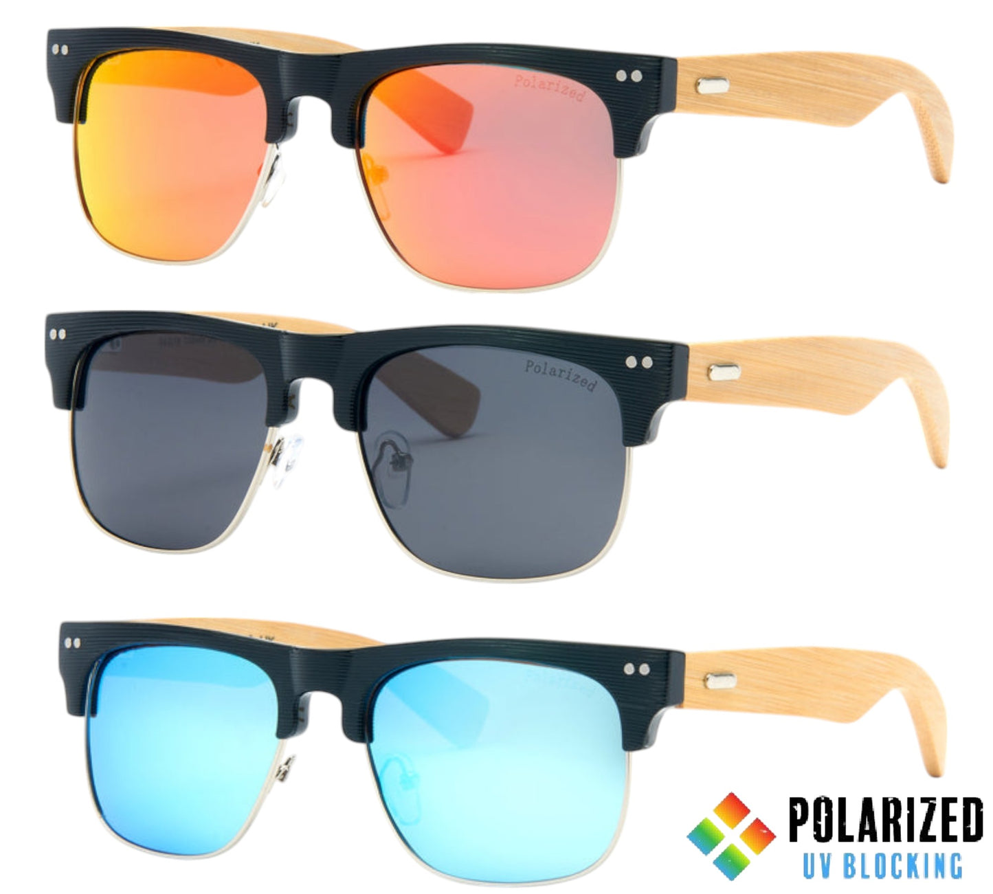 Polarized Classic Wooden Bamboo Sunglasses UV400