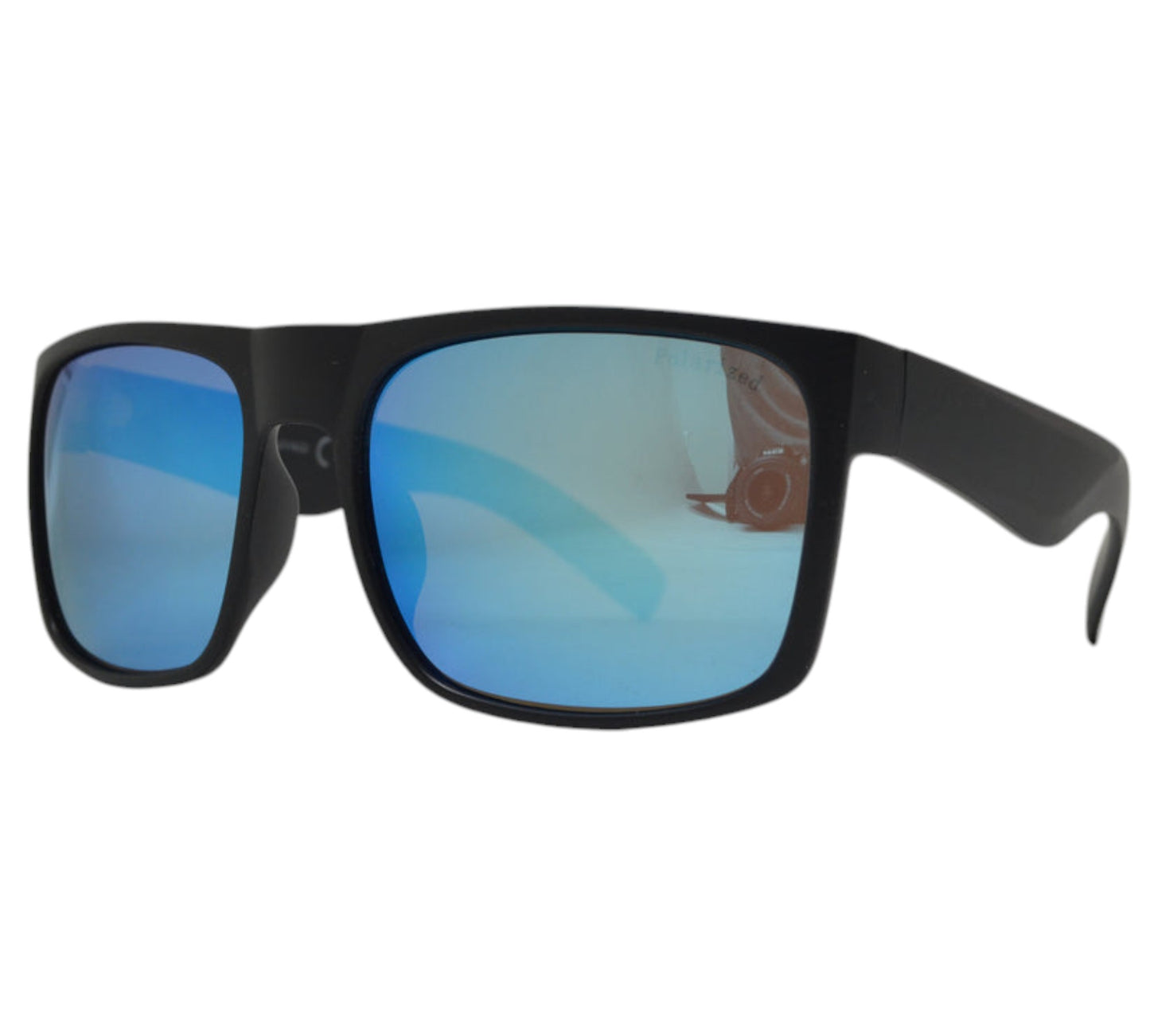 Mens Oversized black polarized sunglasses