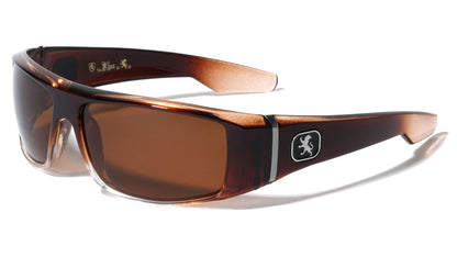 Khan Polarized Large wrap around Unisex Sunglasses Brown/Brown Lens Khan POL-P8699-KN-polarized-plastic-khan-wide-rectangle-sunglasses-03