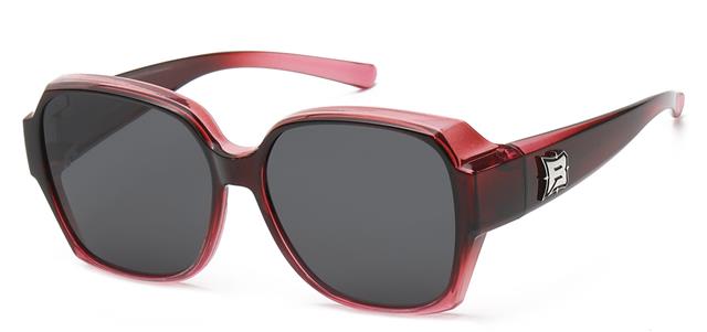 Women's Polarised Butterfly Fit Over Sunglasses Cover Over Glasses Diamante Black & Red Smoke Lens Barricade PZ-BAR618_4_b2c63bb9-bfb5-450e-9010-838ceee729dc