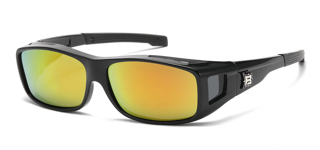 Unisex Polarized Cover Over Fit Over your Glasses Sunglasses Mirror Lens Barricade PZ-BAR619-RV-fit-over-sunglasses-gloss-black-orange-mirror_c3ed8393-b4f9-4371-86c6-1b21df50ff2d Gloss Black Orange Lens {{ color }}