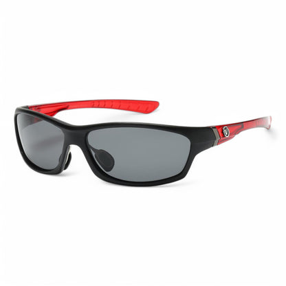 Polarized Big Wrap Around Nitrogen Golf Sunglasses Nitrogen PZNT7060b-Photoroom Black Red Smoke Lens