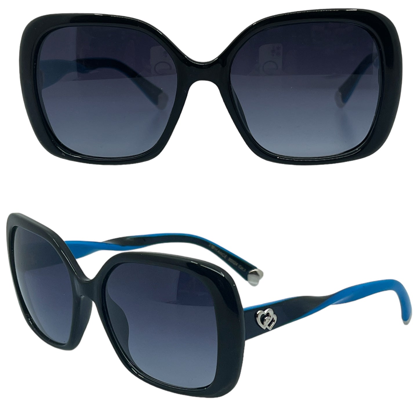 Women's Large Black Butterfly Sunglasses BLACK & BLUE Romance ROM90024-Ladies-oversized-Black-sunglasses_1_270396b5-02fd-4542-9ebb-5ee8a133b515