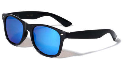 Polarised Black Classic Mirror Sunglasses for Men and Women