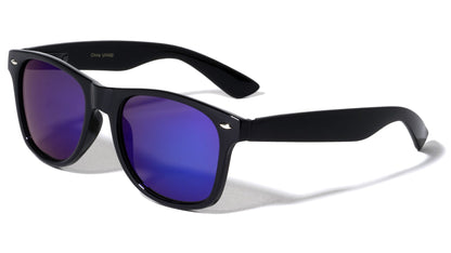 Polarised Black Classic Mirror Sunglasses for Men and Women