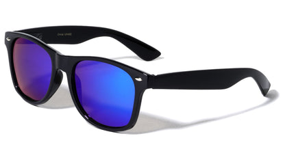 Polarised Black Classic Mirror Sunglasses for Men and Women