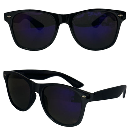 Polarised Black Classic Mirror Sunglasses for Men and Women