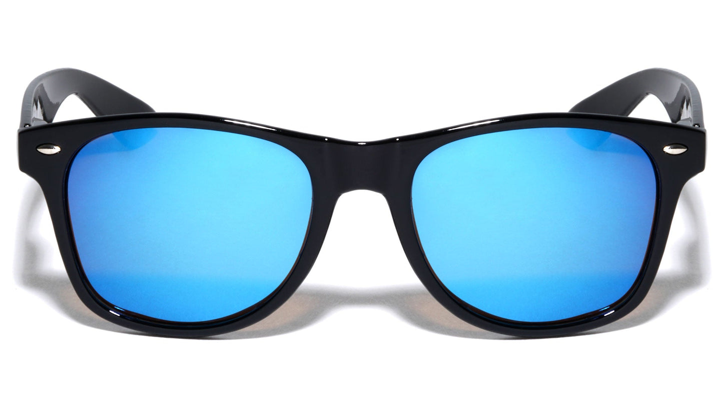 Polarised Black Classic Mirror Sunglasses for Men and Women