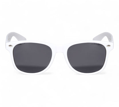 Polarised White Classic Mirror Sunglasses for Men and Women