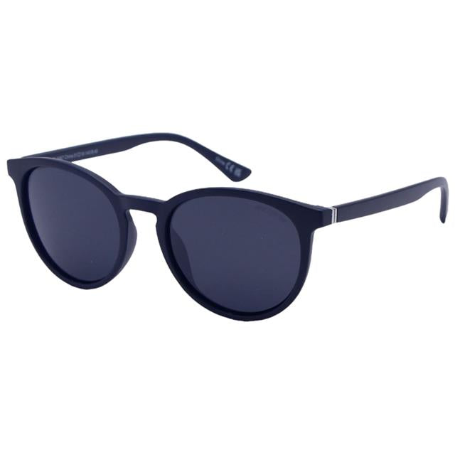 BeOne Small Round Polarized Sunglasses for men and women Matt Black Silver Smoke Lens BeOne b1pl-3967-_8