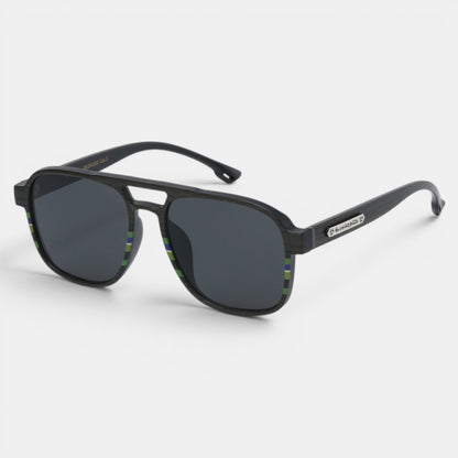 Biohazard Pilot UV400 Black Sunglasses – Lightweight Premium Unisex Shades Biohazard biohazard-pilot-uv400-black-sunglasses-premium-lightweight-eyewear_4 Black Brown Wood Look Green Blue Smoke lens {{ color }}