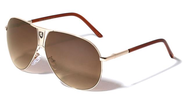 Khan Vintage Oversized Shield Pilot Sunglasses for Men Khan kn-1086-khan-metal-frontal-lion-logo-aviators-sunglasses-03_a82bab6b-b0e9-4be8-9b27-508e1d128de5 GOLD BROWN BROWN LENSES