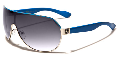 Unisex Khan retro Oversized Wrap Around Sunglasses BLUE Khan kn1243g