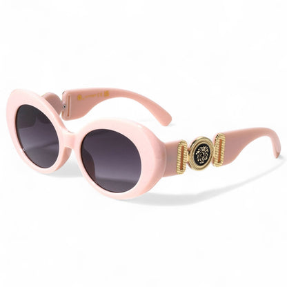 Kleo Women's Retro 60's Oval Sunglasses UV400 Kleo lh-p4087-Kleo-round-retro-sunglasses-for-women_4 {{ color }}