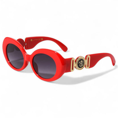 Kleo Women's Retro 60's Oval Sunglasses UV400 Kleo lh-p4087-Kleo-round-retro-sunglasses-for-women_5_cbe08a93-a450-42a4-8bdc-232876d460e2 Red Smoke Gradient {{ color }}