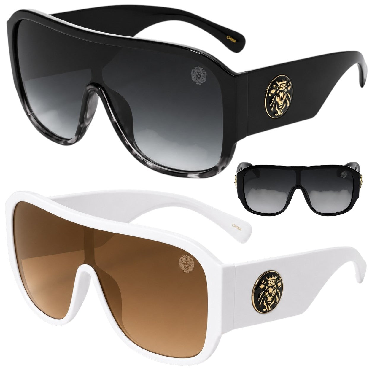 Kleo Oversized One-Piece Lens Pilot Style Sunglasses – UV400 Protection | Unisex