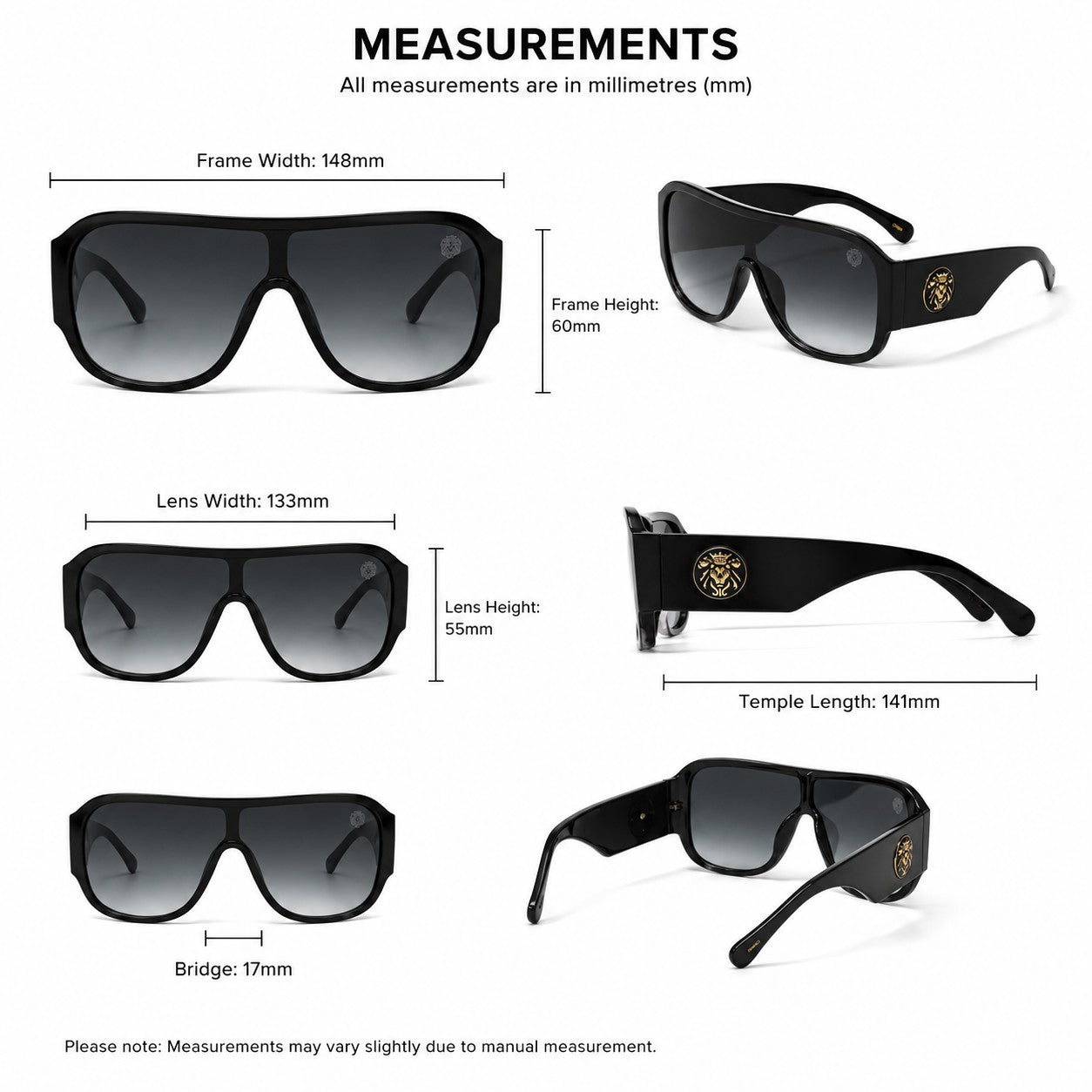 Kleo Oversized One-Piece Lens Pilot Style Sunglasses – UV400 Protection | Unisex