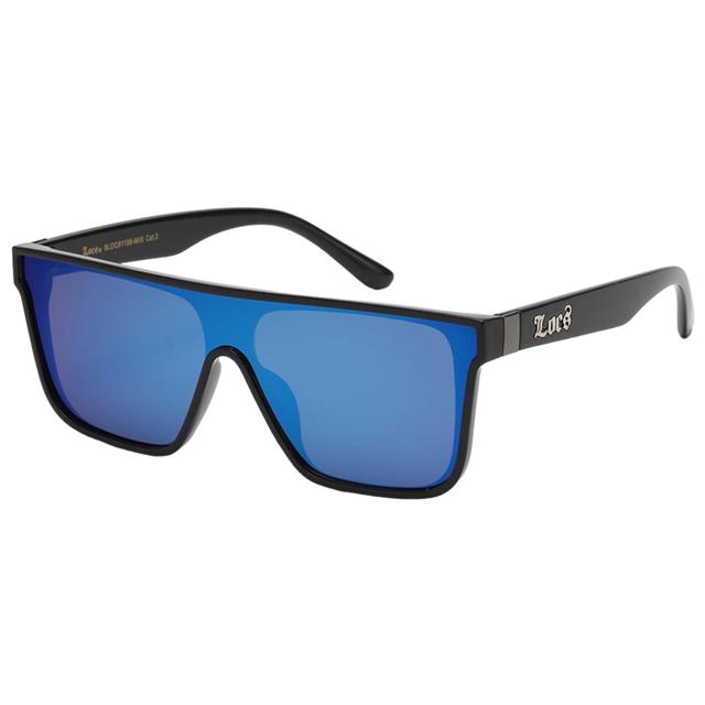 Locs Black Oversized Shield Sunglasses with One piece mirror lens Black Blue Mirror Lens Locs Hardcore Shades locs-mirrored-wayfarer-flat-top-shield-sunglasses-_4_38ea24ed-cbba-4da5-a164-0e8a4039039a