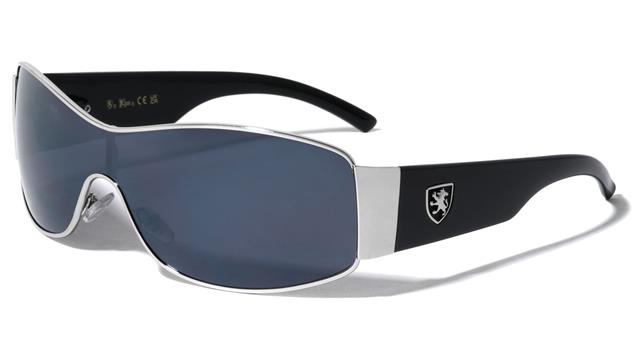 Mens Khan Oversized Wrap Sunglasses With Large One Piece Shield Lens UV400 Silver Black Smoke Lens Khan m3225-kn-khan-metal-one-piece-shield-sunglasses-06_424bf23c-8c1a-4213-bc2a-f96a93aac105