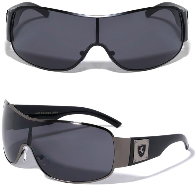 Khan Mens Oversized Wrap Around Shield Sunglasses Gunmetal Black Dark Smoke Lens Khan m3410-kn-khan-metal-metal-plate-temple-shield-sunglasses-00_d29245e0-6473-4b10-87ab-1fa293df97cf