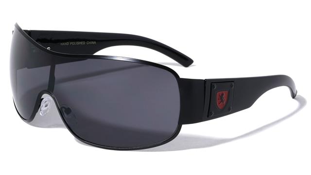 Khan Mens Oversized Wrap Around Shield Sunglasses Black Dark Smoke lens Khan m3410-kn-khan-metal-metal-plate-temple-shield-sunglasses-02_8edd22f8-b7f7-4066-8af0-d05afe4f010f