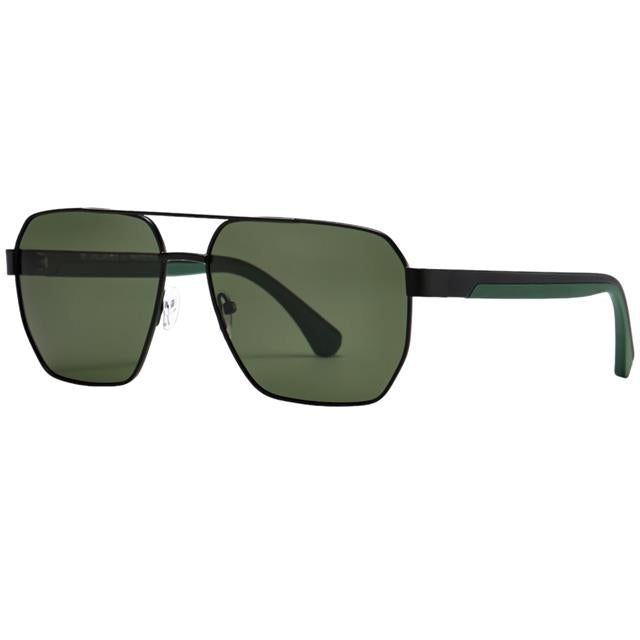 Men's Polarized Pilot Sunglasses Black Geometric Shape UV400 Black Black & Green Green Lens Unbranded pl-5318-polarized-aviator-sunglasses-for-men-_3_c40c19c3-0c71-4678-a2ba-775a0873f304