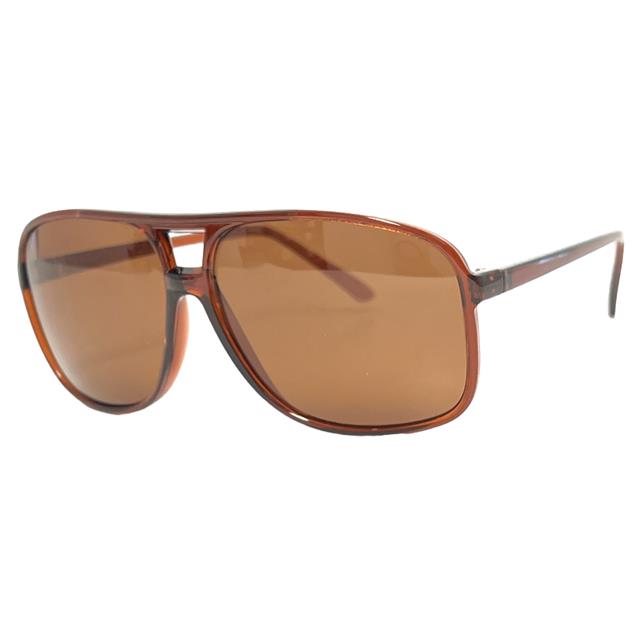 Men's Polarized Small Retro Pilot Sunglasses with Flat Top Brown Tint Brown Lens Unbranded pl-7383-_1_3e451ef3-83fc-4cd1-8107-e0c3b2c8cc8a