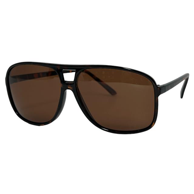 Men's Polarized Small Retro Pilot Sunglasses with Flat Top Tortoise Brown Brown Lens Unbranded pl-7383-_8_2321c741-07da-4128-9fd4-20660cd8c8a6