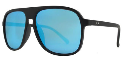 Men's Polarized Large Retro Pilot Sunglasses with UV400 Protection Matt Black Blue Mirror Lens Unbranded pl-8818-2_d2a2c192-7d41-41e5-8082-58ad5a455db8