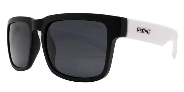 Childrens Designer Polarized Sunglasses Classic Square Retro kids Boys Girls BeOne pl-j3005-5_66a19c2d-8fd7-43b8-9692-6b141740047f Black White Arm Smoke Lens