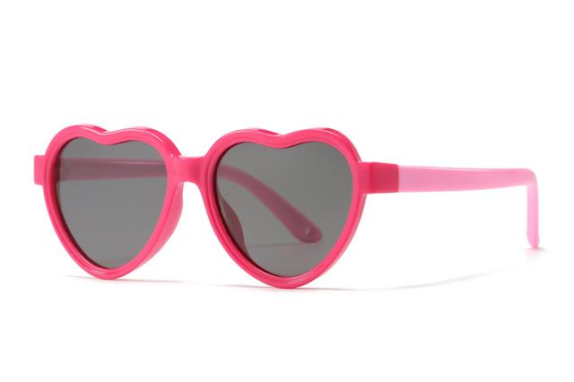 Heart Polarized Childrens sunglasses designer kids Shades UV400 for Girls Rubber Hot Pink/Pink Arm/Smoke Lens unbranded pl3014d_2be0b178-4060-4e35-a998-40536643bd9a