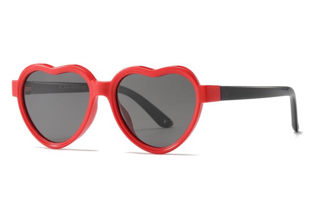 Heart Polarized Childrens sunglasses designer kids Shades UV400 for Girls Rubber Red/Black Arm/Smoke Lens unbranded pl3014f_d8d914ff-3ce1-4eef-af6e-65090d8cec96