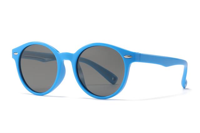 Boys Girls Polarized Round sunglasses designer kids Shades Children UV400 Flexible Rubber Blue Smoke Lens unbranded pl3015e_156ad5ba-a58e-49bc-9a5a-8ffa290060b3