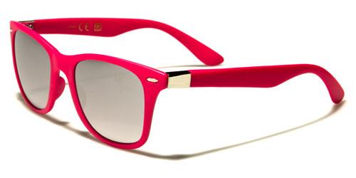 Horn Rim Sunglasses With Mirror lens Retro Optix wf15-mmb_1bdffd38-18cf-4da8-8c2c-8d2baa1fb572 Pink Silver Mirror