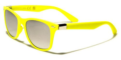 Horn Rim Sunglasses With Mirror lens Yellow Silver Mirror Retro Optix wf15-mmd_59961730-a8c6-42c6-a128-cd843c3e6fbb