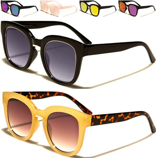 Womens Retro Round Classic Sunglasses Eyedentification 11016