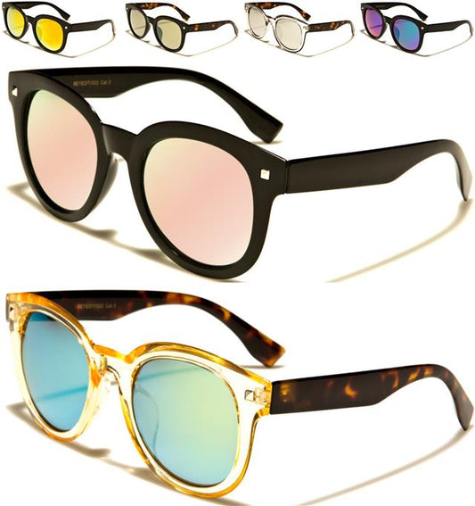 Mirror Lens Cat Eye Retro Sunglasses For Women Eyedentification 11022