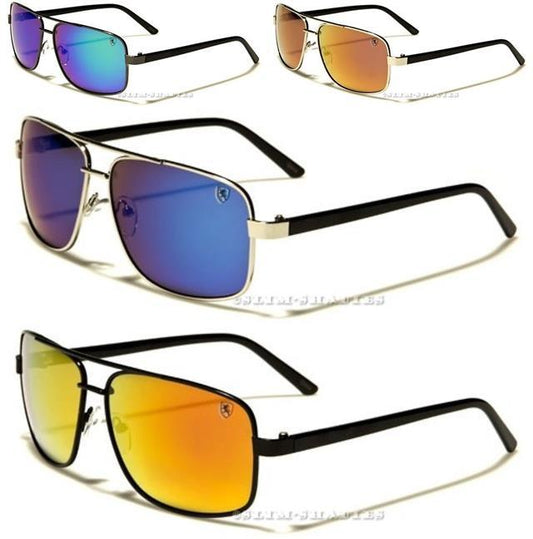 Khan Pilot Brow Bar Mirror Sunglasses For Men Khan 11171_5bb1c77d-b119-4fcb-95eb-6be957301f4e