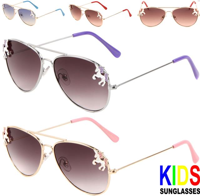 Girls Unicorn Metal Pilot Sunglasses for Kids Unbranded 1129