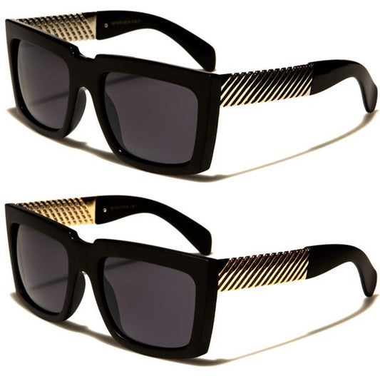 Unisex Chain Temple Retro Classic Sunglasses Eyedentification 13024