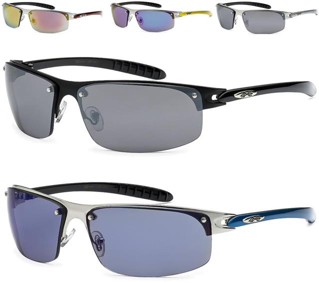 Xloop Semi-Rimless Sports Wrap Around Sunglasses x-loop 1358