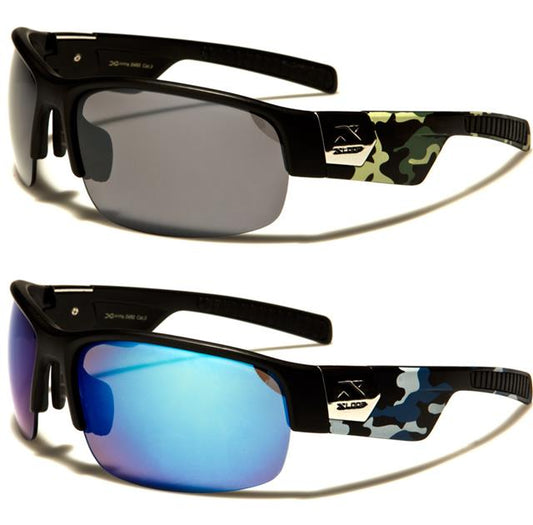 X-Loop Unisex Semi-Rimless Mirrored Sports Wrap Around sunglasses x-loop 2482
