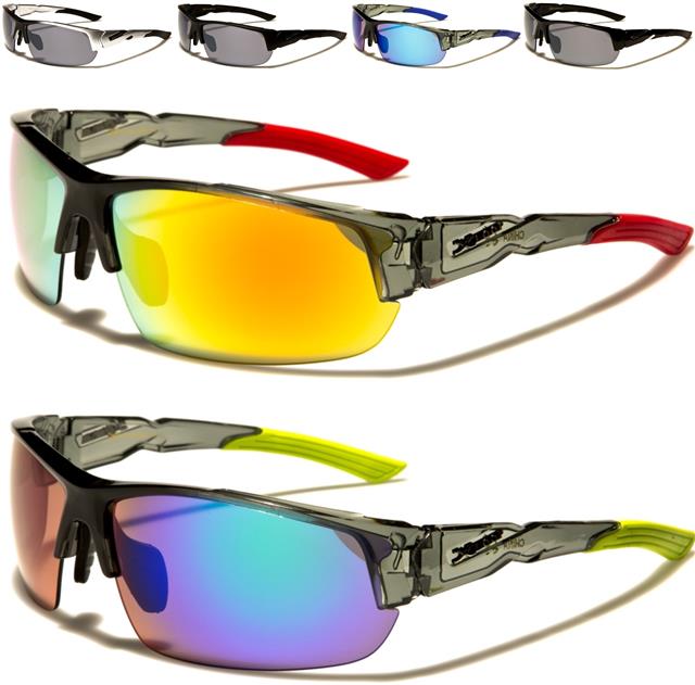 X-Loop Semi-Rimless Mirrored Running Sports Wrap sunglasses x-loop 2526 {{ color }}