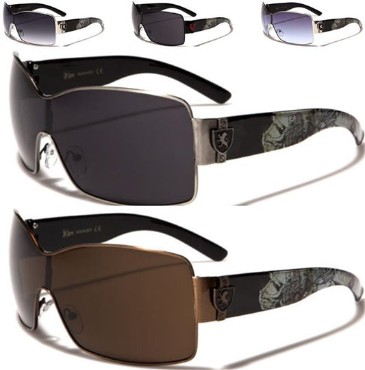 Oversized Wrap Around Big Shield Sunglasses For Men Khan 3634