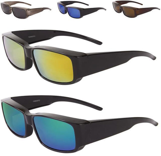 Unisex Mirrored Polarized Cover Over fit over OTG glasses sunglasses. Unbranded 36921-0_3c23029e-4a0c-47ee-9eb8-bdf3eaf7cefa